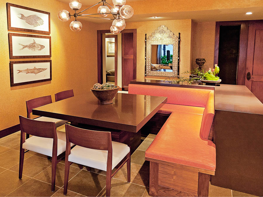 Photo of a small contemporary dining room in Hawaii.