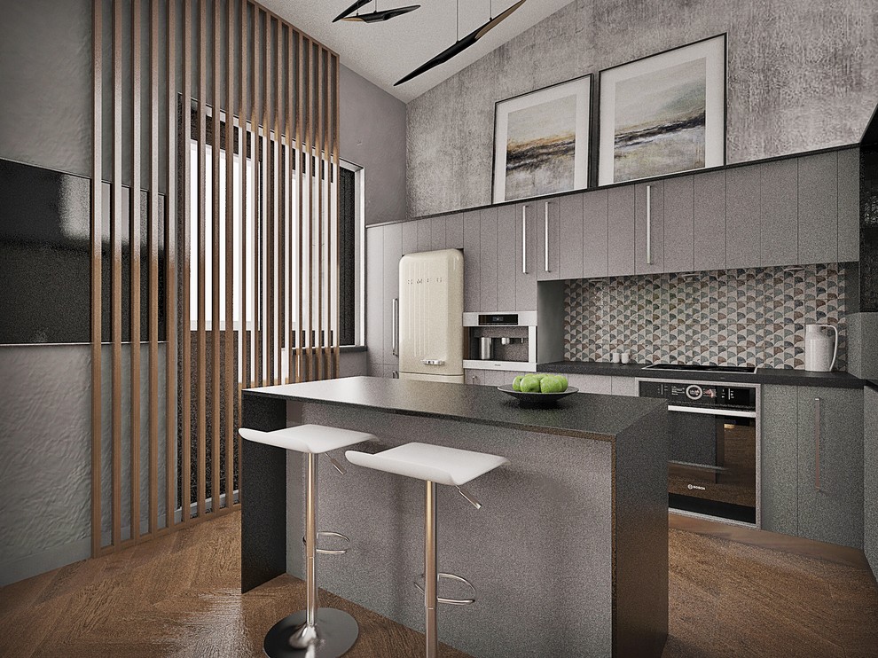 Кухня-гостиная в лофте