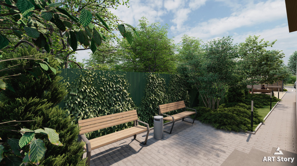 Ландшафтное проектирование на территории стоматологии в г.Можайск