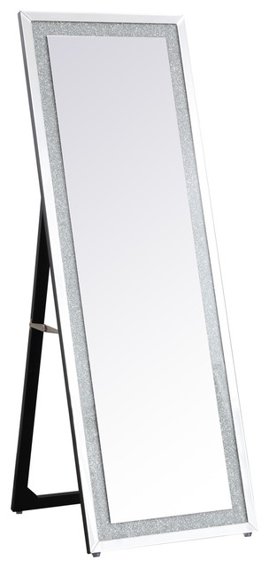 Sparkle 22 Contemporary Standing Full Length Clear Crystal Mirror Standing Full Length Clear Crystal