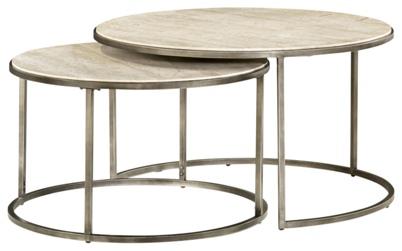 Hammary Modern Basics Round Nesting Cocktail Table 190911