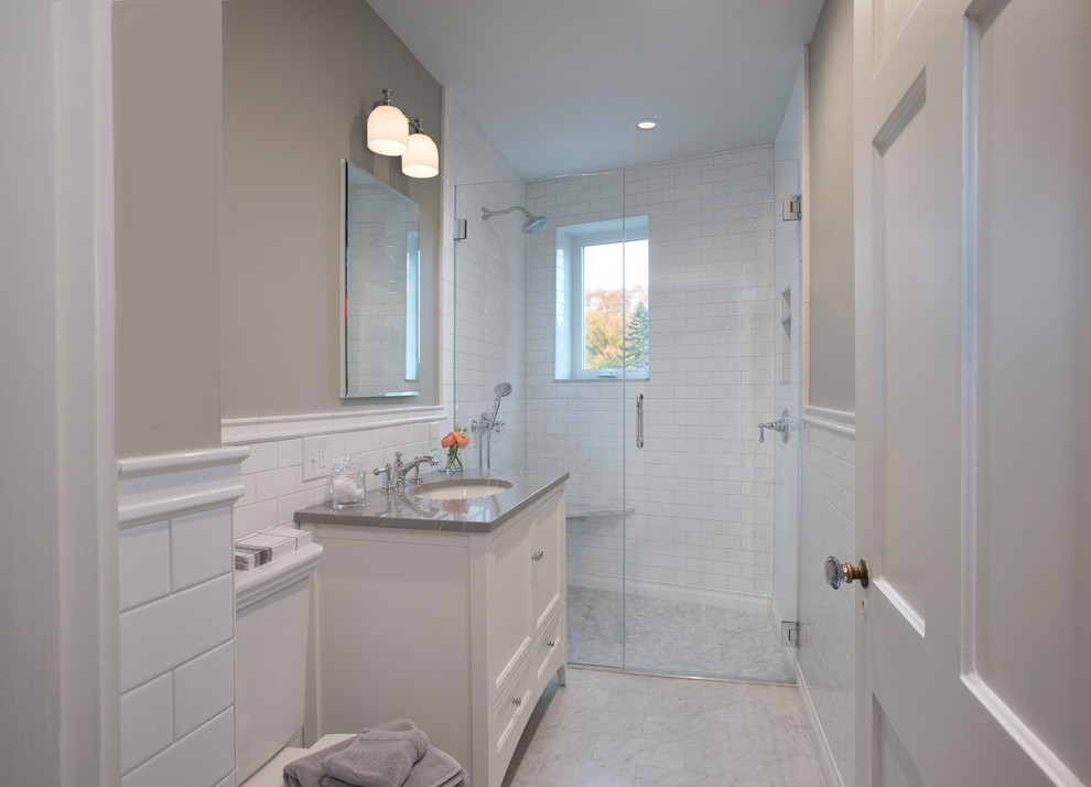 Design ideas for a transitional bathroom in Boston.