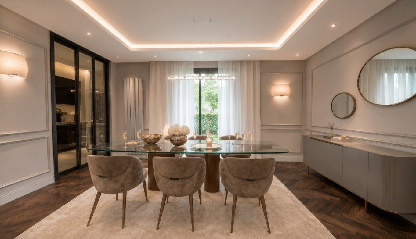 Render di progetto di ristrutturazione in corso, villetta 200 mq