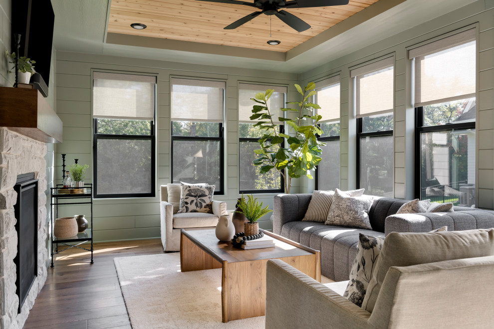 French country sunroom photo in Minneapolis