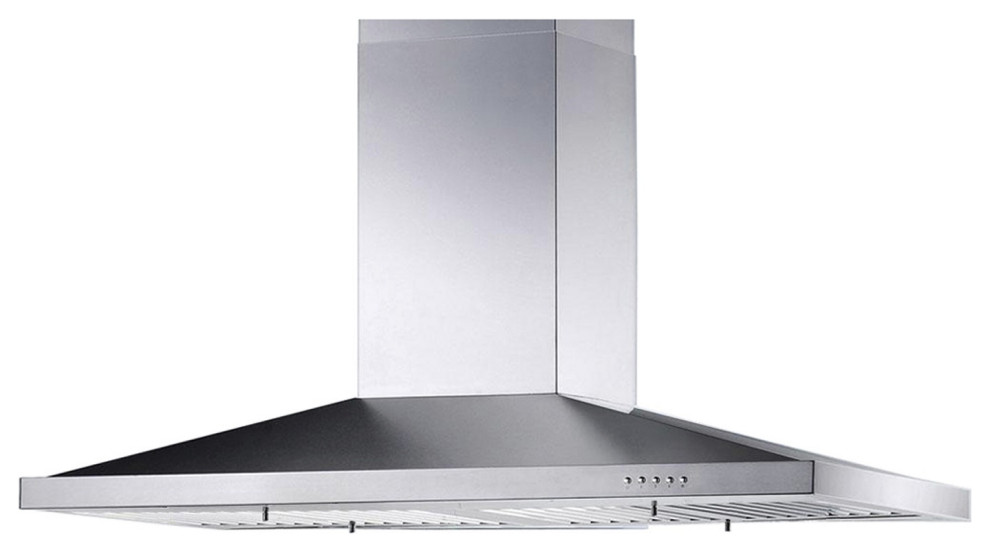 Blue Ocean 36" RH02I Stainless Steel Island Mount Kitchen Range Hood, 760 CFM Modern by The
