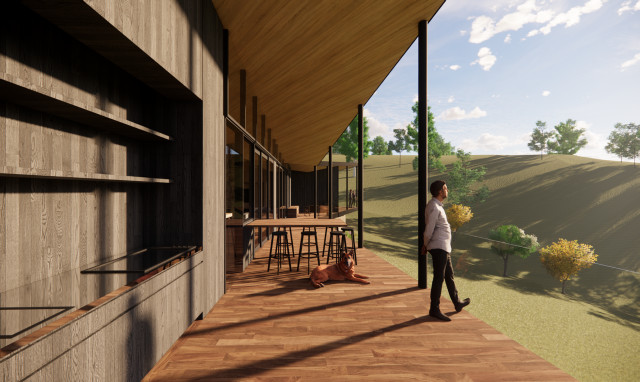 Hoddles Creek House terrasse