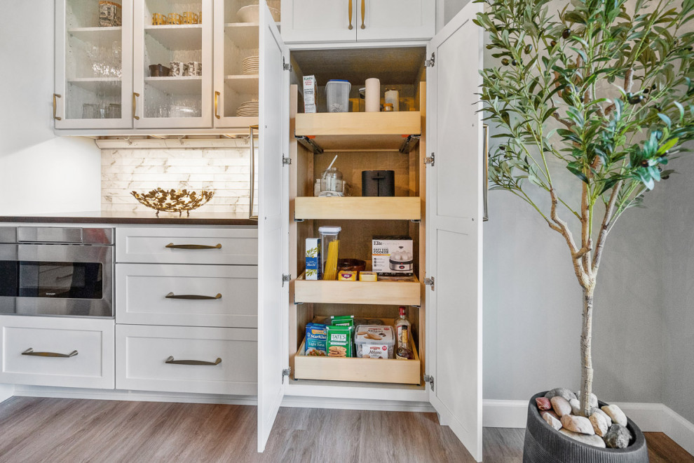 Inspiration for a transitional home design remodel in Boston
