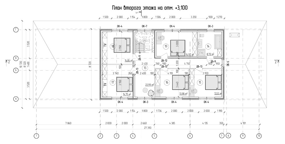 Планировка 2 этажа