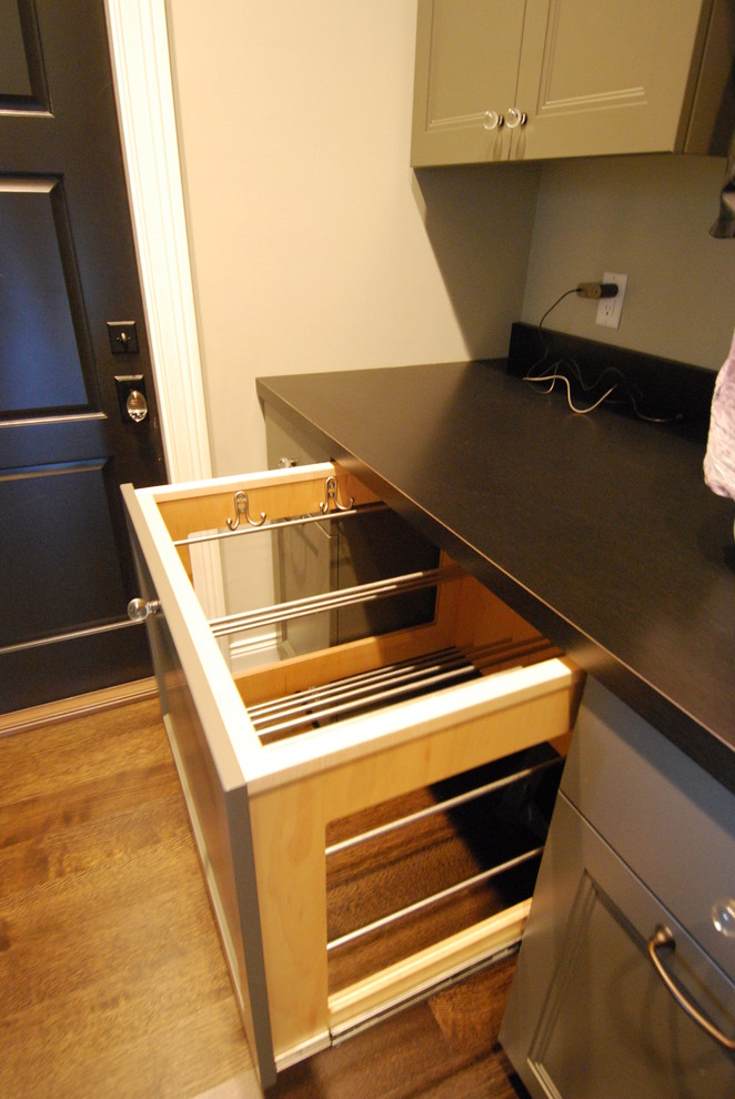 Example of a transitional laundry room design in Indianapolis