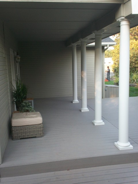 Fish Pond Deck Rebuild trendy-veranda