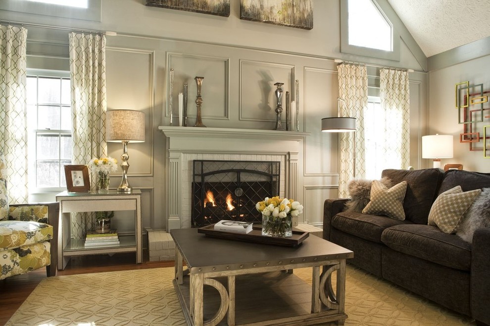 Elegant living room photo in Atlanta