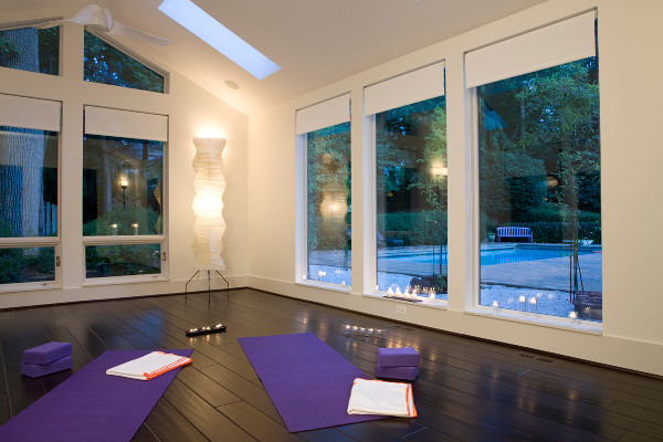 Design ideas for a modern home yoga studio in DC Metro.
