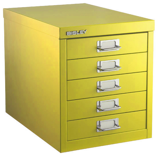 Bisley 5-Drawer Cabinet  File this under a pop of color with