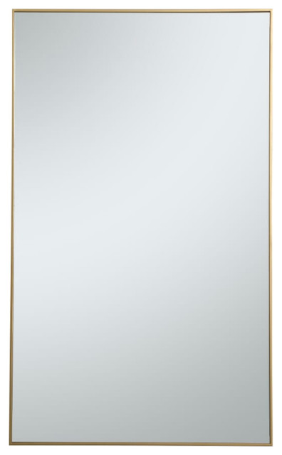 Elegant MR43660BR Metal Frame Rectangle Mirror 36", Brass