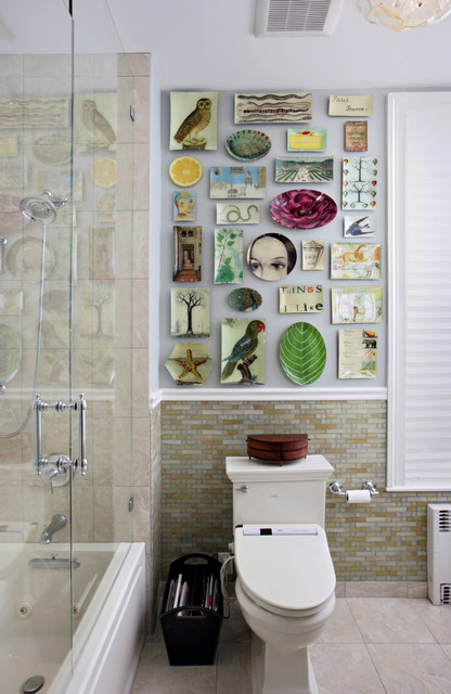 Boston Townhouse Powder Room eclectic-bathroom