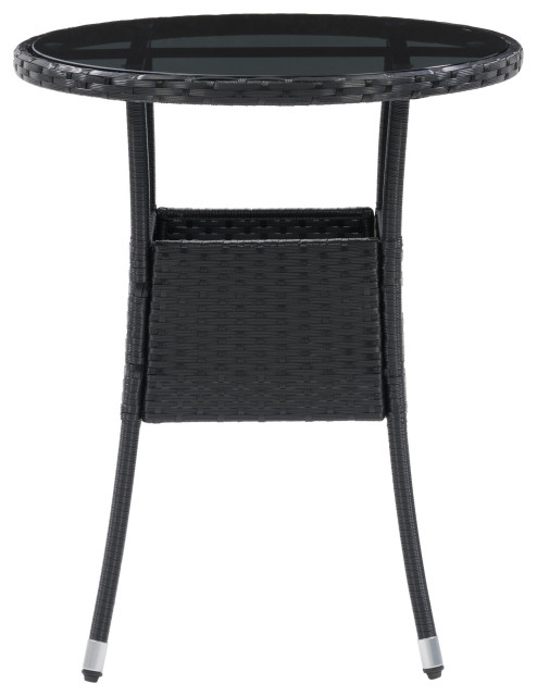 black rattan bistro table