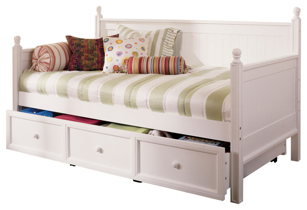 Casey II Wood Daybed With Ball Finials, Twin Traditional Daybeds