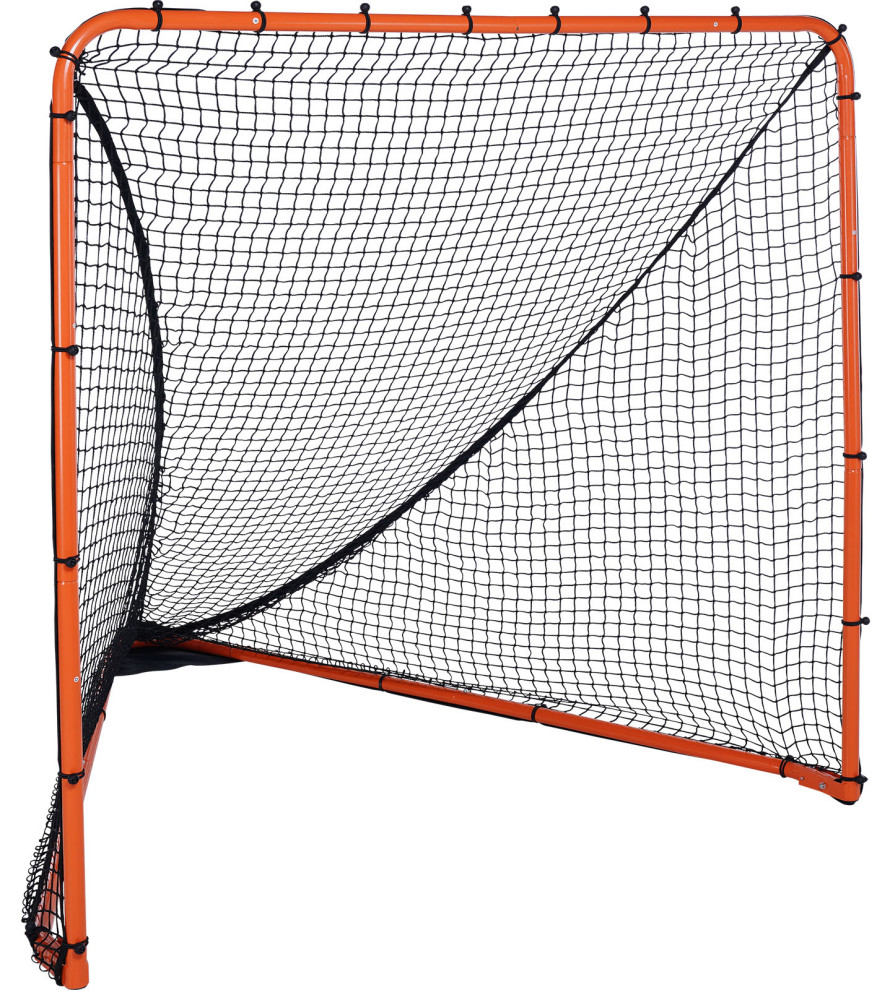 VEVOR 6'x6' Lacrosse Goal Net Folding Backyard Lacrosse Training Equipment Steel