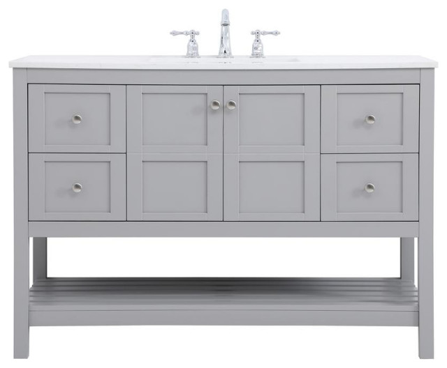 Grey 48" Single Sink Bathroom Vanity