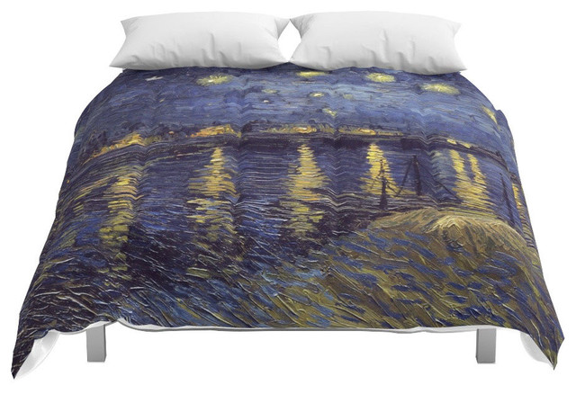 Society6 Vincent Van Gogh Starry Night Over The Rhone Comforter