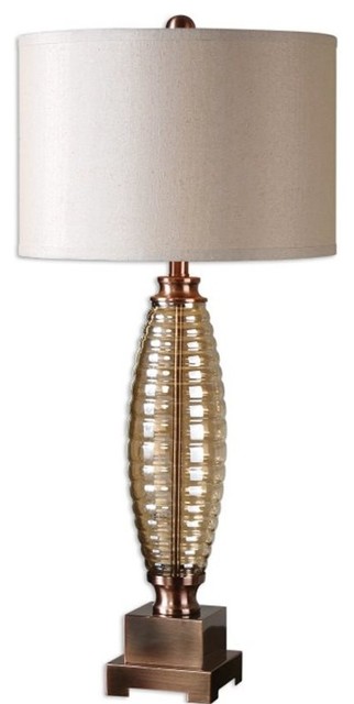 Billy Moon Morrone Ribbed Glass Transitional Table Lamp X-1-68462