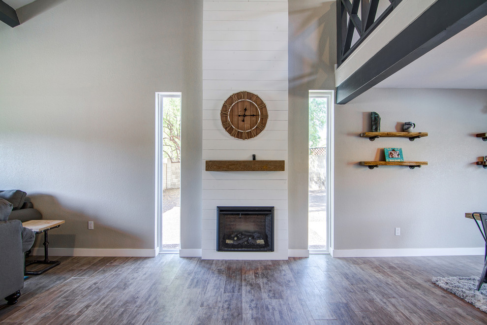 Inspiration for a transitional home design remodel in Phoenix