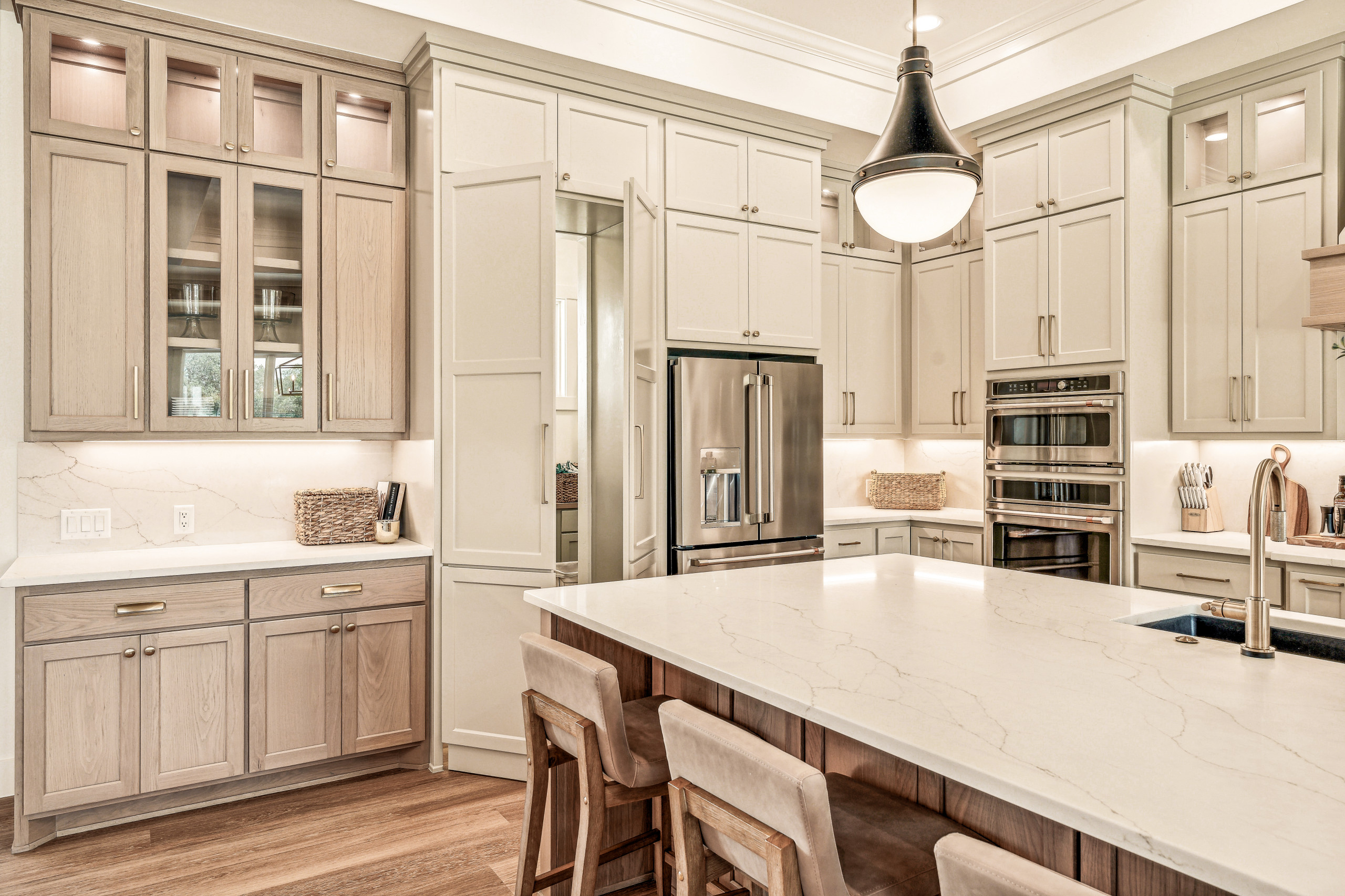 Kitchen and Hidden Pantry
