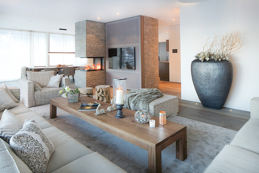 Inspiration for a contemporary living room in Other.