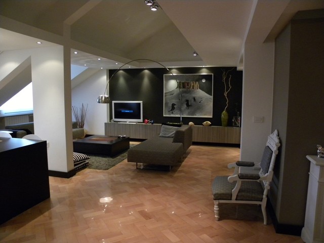 Penthouse in Belgrade contemporary-vardagsrum
