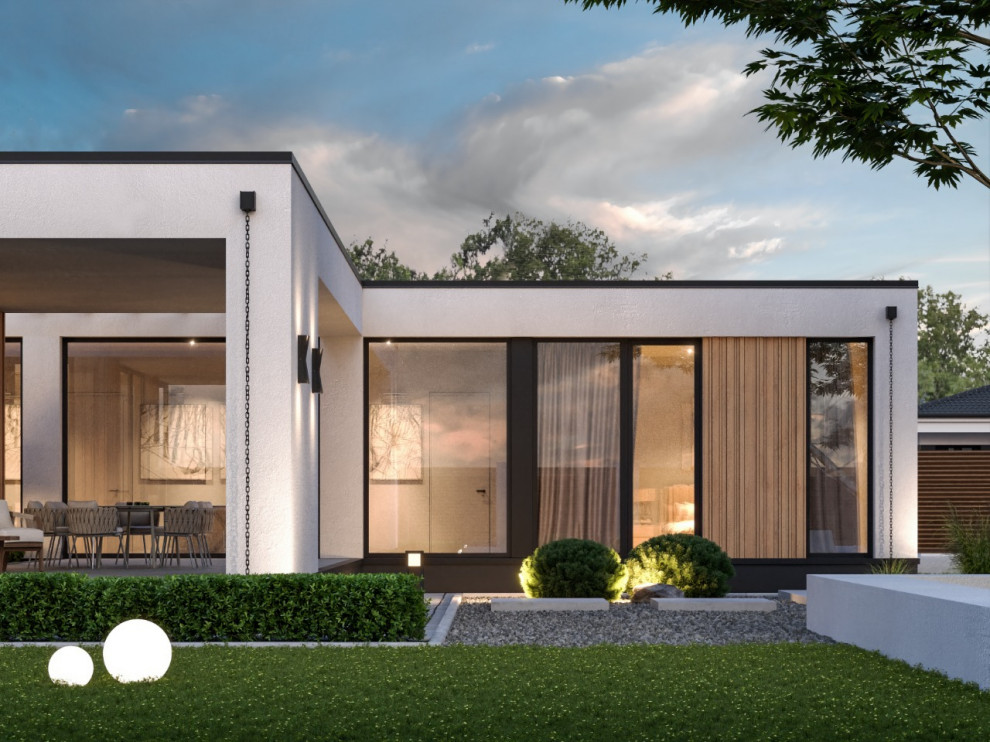 Проект одноэтажного жилого дома в пригороде г. Истра