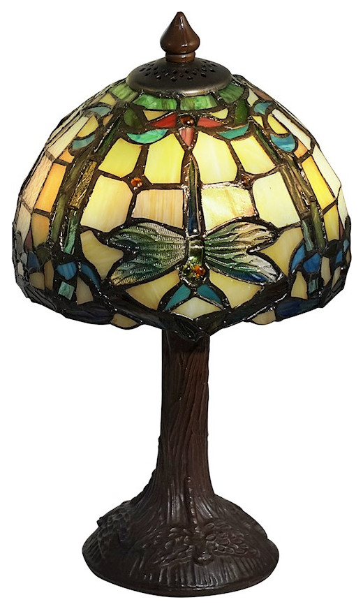 Dale Tiffany Poshe Dragonfly 1 Light Accent Lamp, Antique Bronze