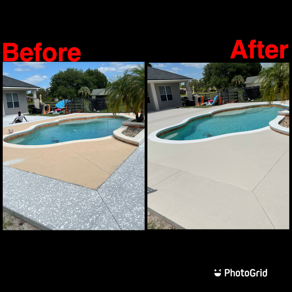 This is an example of a custom shaped lengths swimming pool in Orlando.