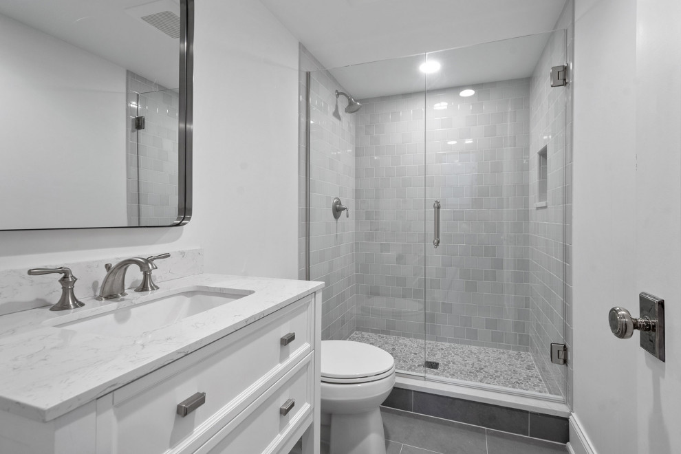 Inspiration for a transitional home design remodel in Chicago