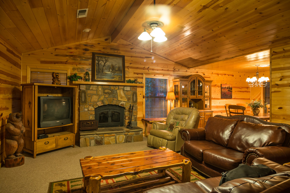 Cabins in Broken Bow - Rustic - Living Room - Oklahoma ...