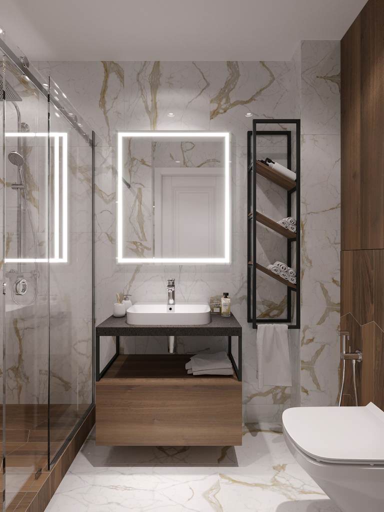 Дизайн интерьера квартиры в современном стиле в ЖК «Царская столица», 107 кв.м.