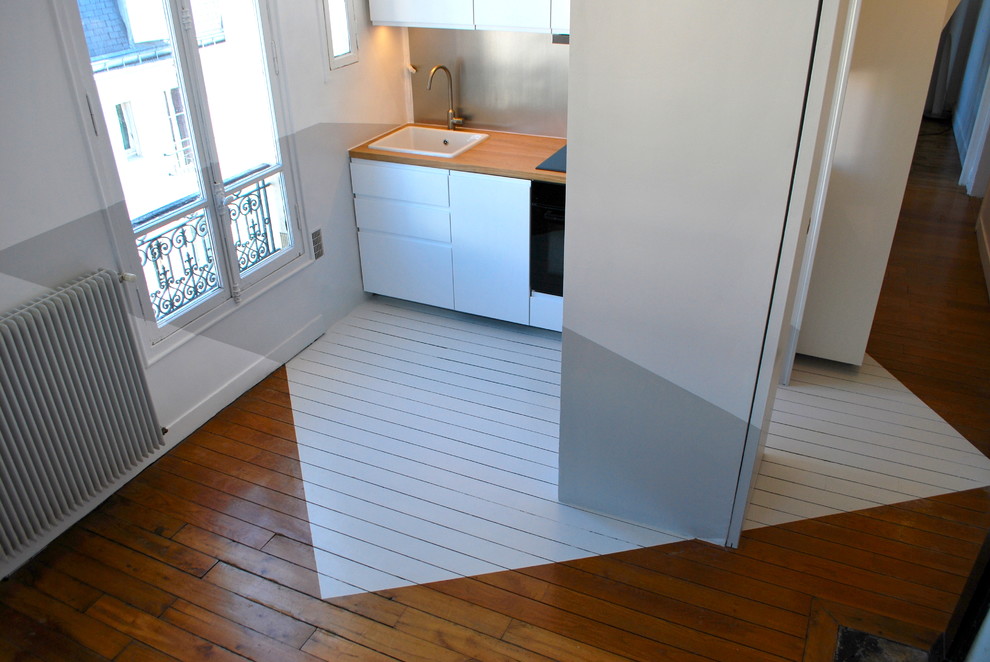 Fresque murale dans la cuisine, Paris.