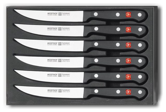 Wusthof Gourmet Six Piece Steak Knife Set Contemporary Wusthof Gourmet Six Piece Steak Knife Set Contemporary Knives
