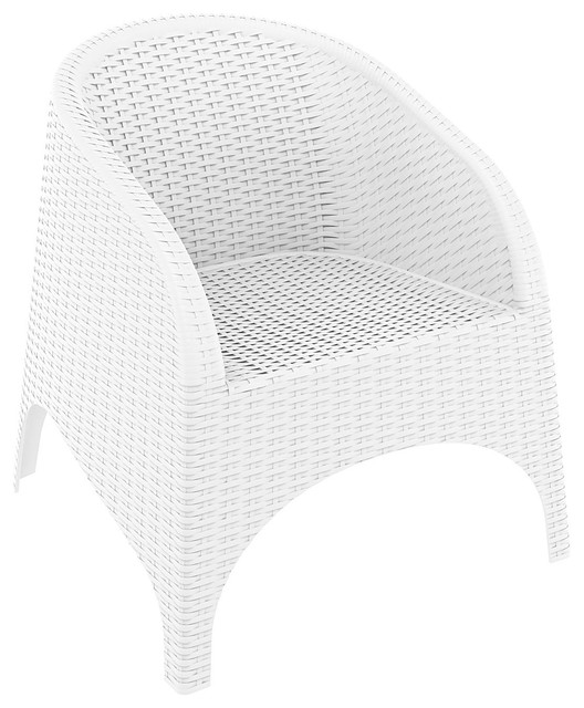 Compamia Aruba Outdoor Club Chairs, Set of 2, White