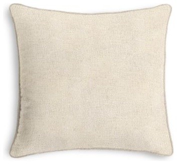 Metallic Gold Coated Ivory Linen Custom Throw Pillow
