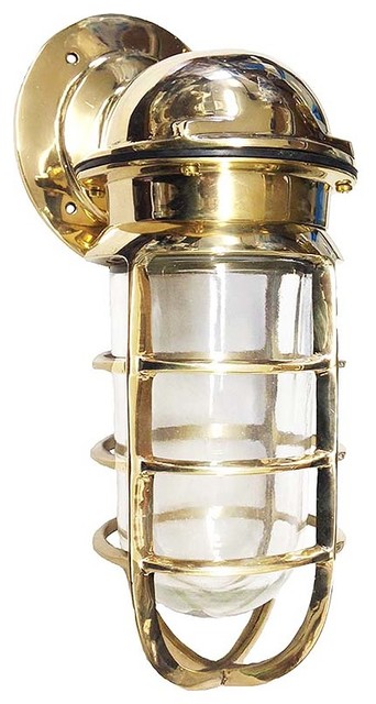 Nautical Bulkhead Sconce (US J-Box Ready / Indoor / Outdoor / Solid Brass)