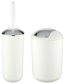 Wenko Brasil Toilet Brush and Holder and Bathroom Bin Set