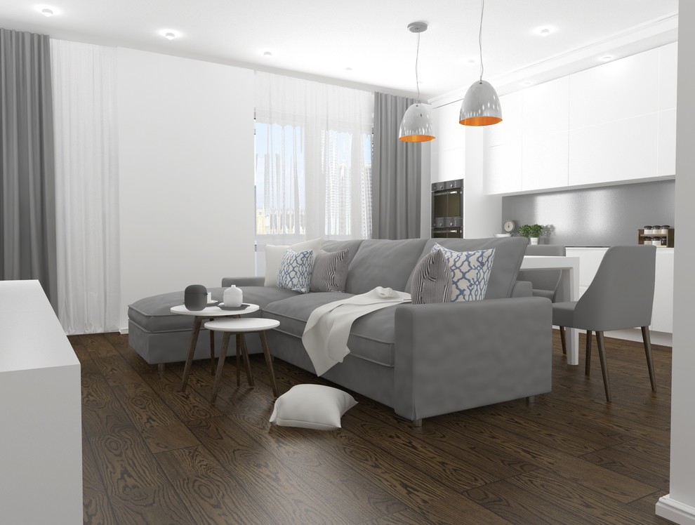 Квартира 55 м2 в ЖК "Западные ворота столицы" в стиле минимализм