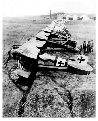 German Aeroplane Squadron 12x18 Giclee on canvas