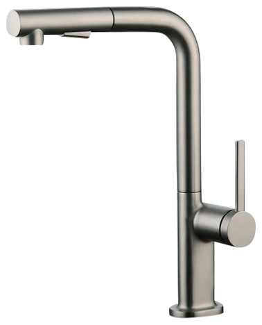 Sophia Modern Kitchen Faucet With 2 Jets, Brushed Nickel