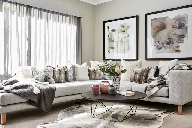 Winter Home Styling transitional-living-room