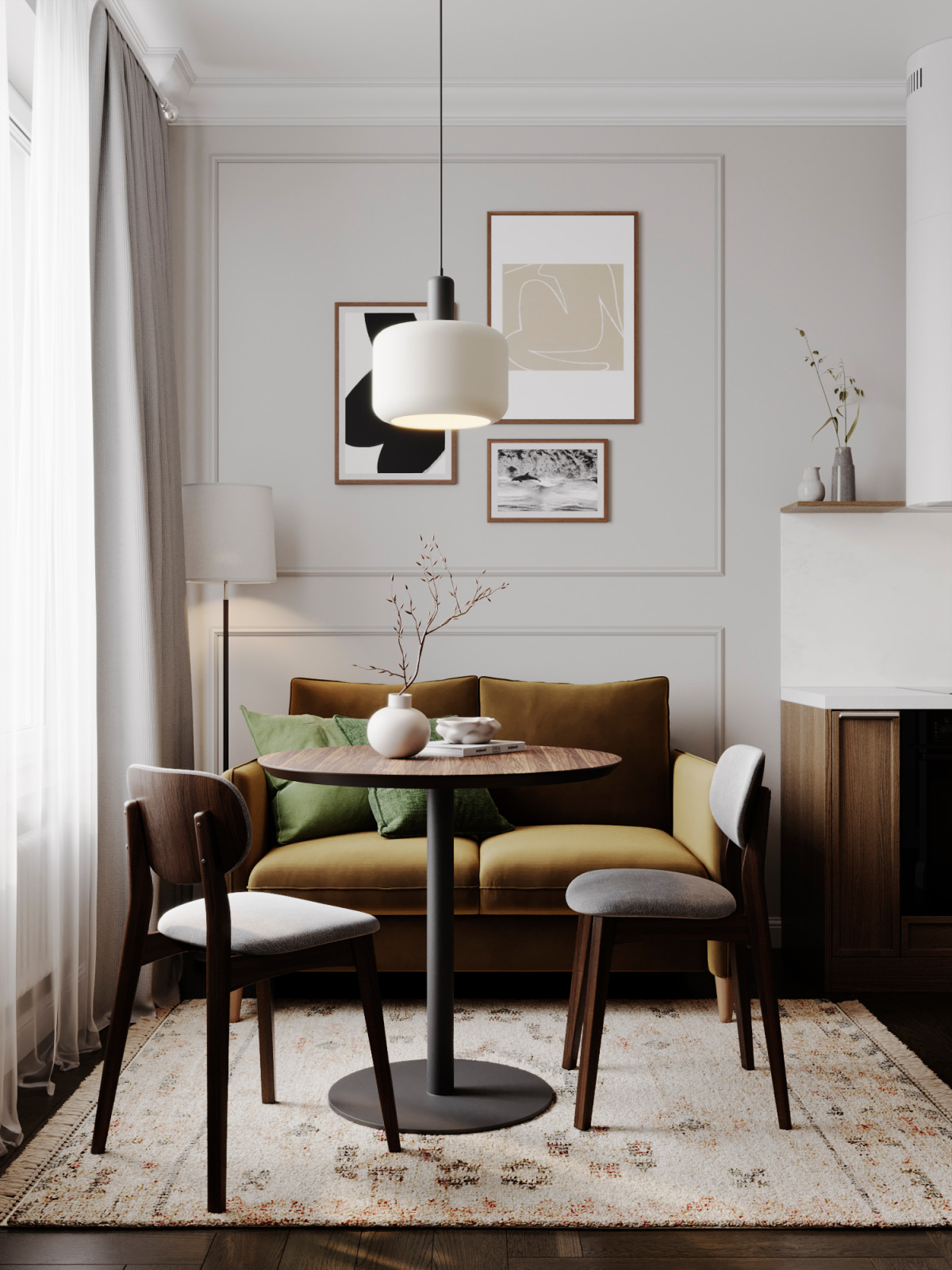 Уютный интерьер в ЖК Западный Порт