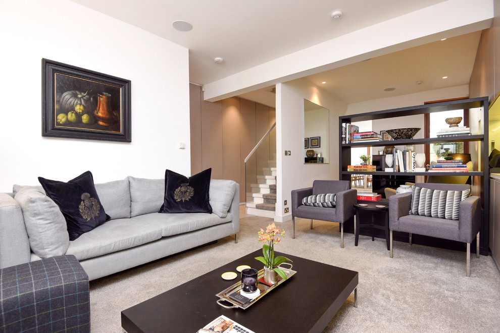 Design ideas for a contemporary living room in London.