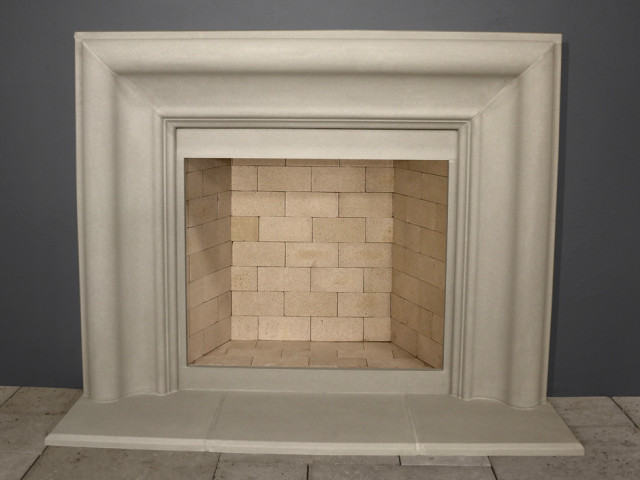 Transitional Fireplace Mantel Styles nyklassisk-vardagsrum