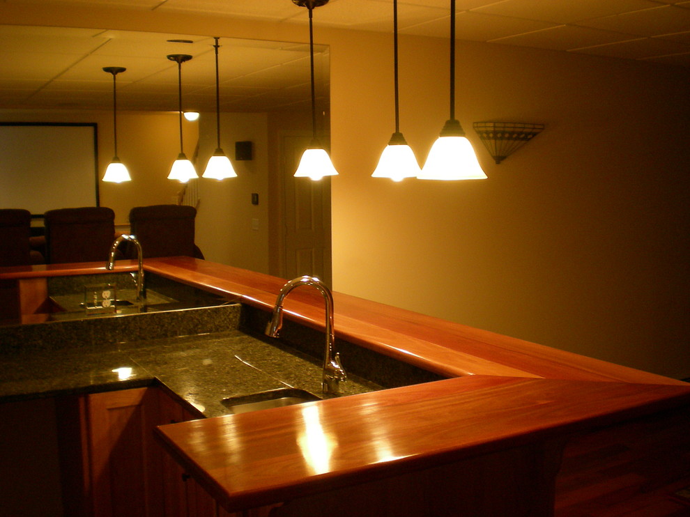 Carpenter Bar top, in Santos Mahogany