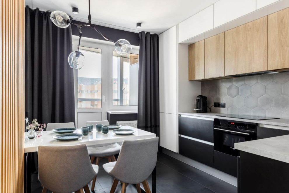 Строгий интерьер однокомнатной квартиры